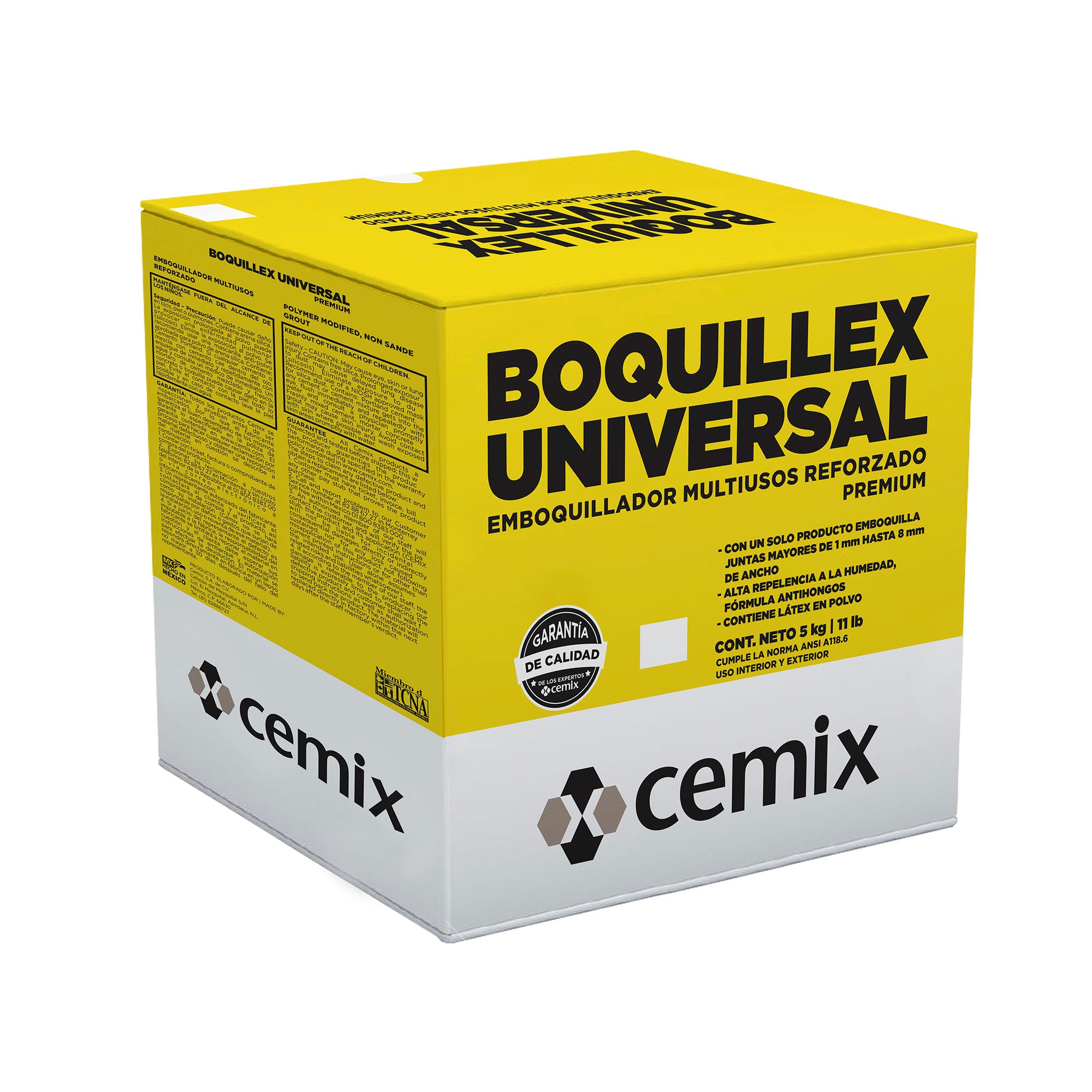 Boquilla Universal Cemix Sin Arena Blanco 5 Kg