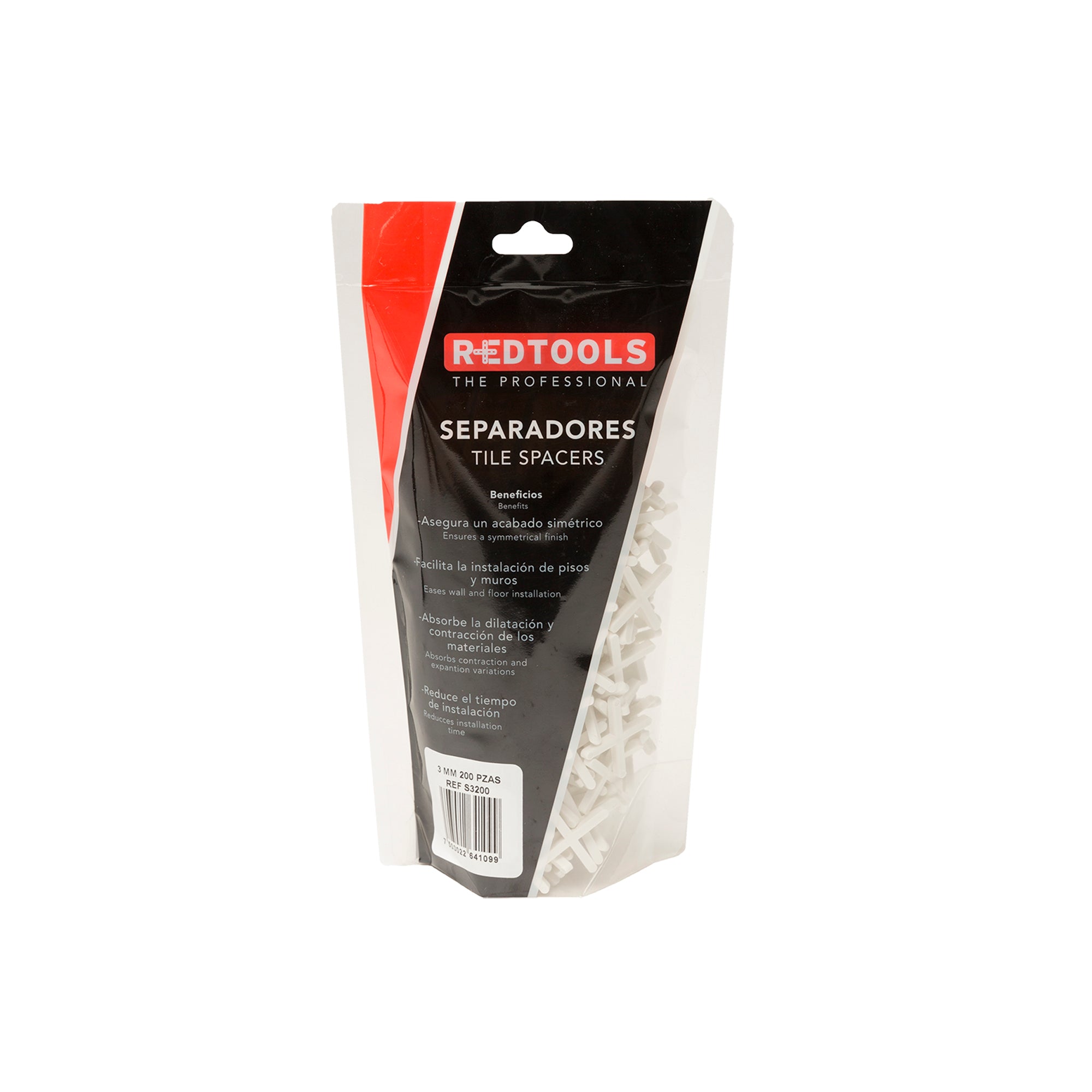 Separador "T" Red Tools T3200 3 mm (200 Pzas)