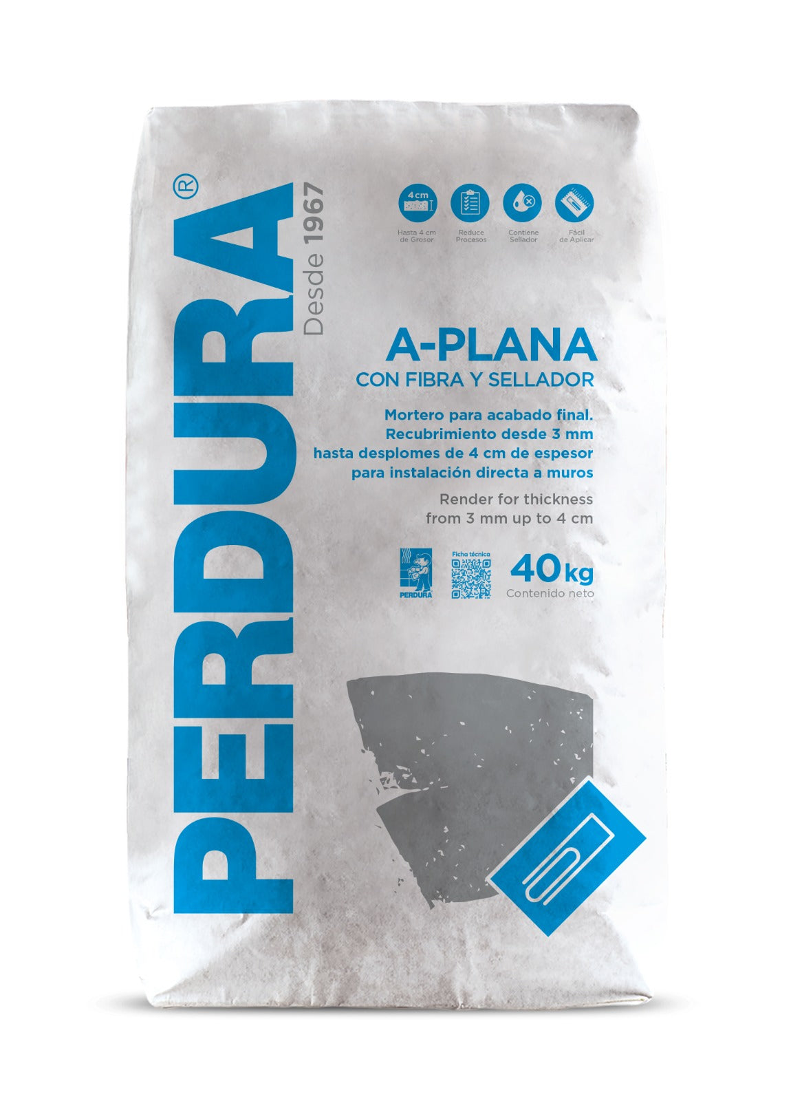 Adhesivo A-Plana Perdura Blanco 20kg