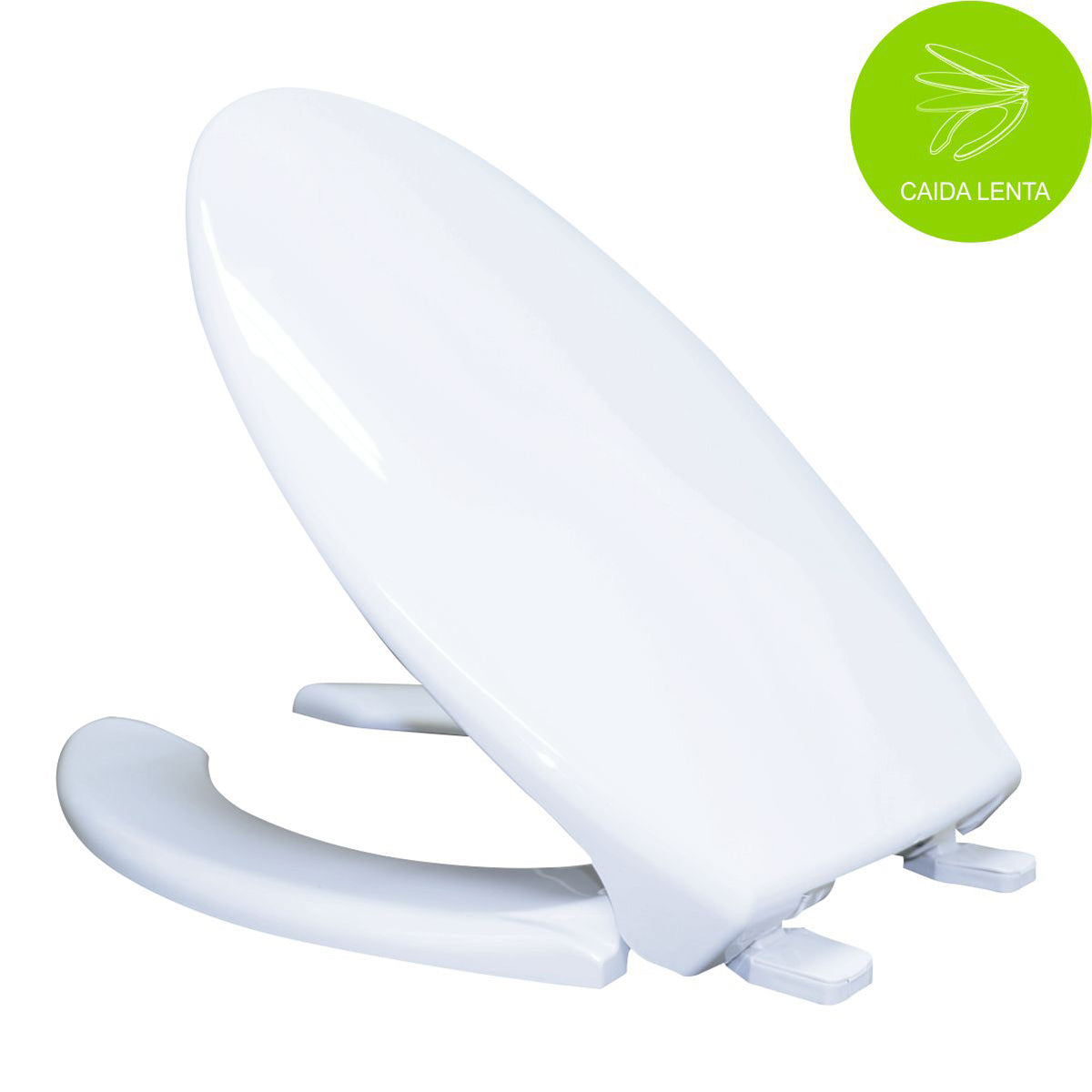 Asiento para WC Perdura Slow Drop Platinum Elongado Blanco