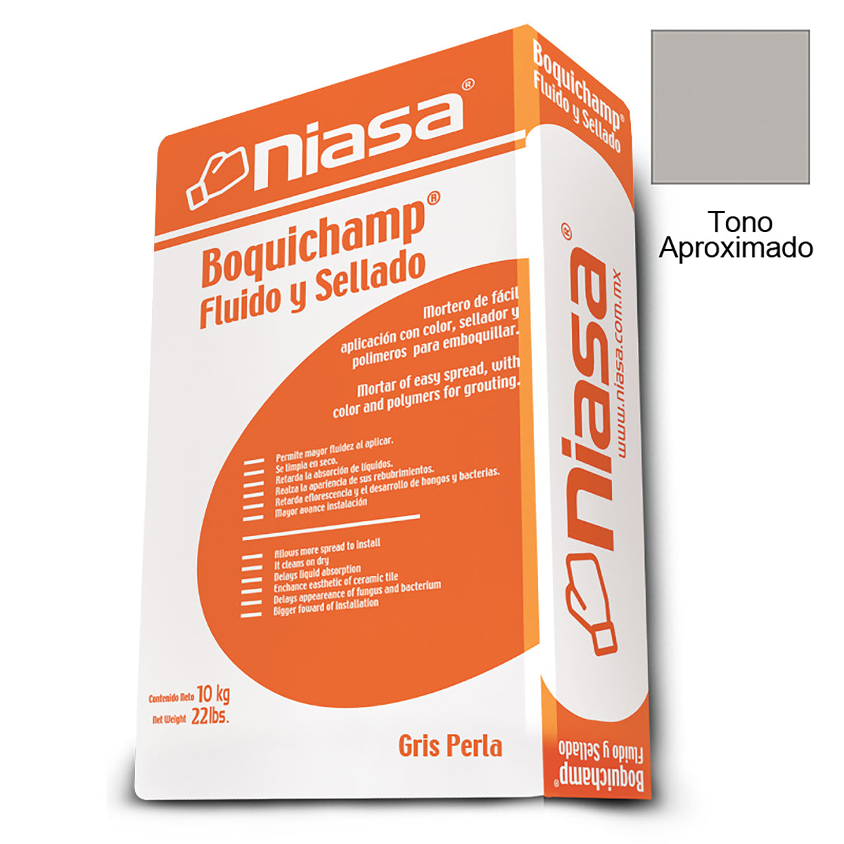 Boquichapm Sellador Niasa Gris Perla 10 Kg
