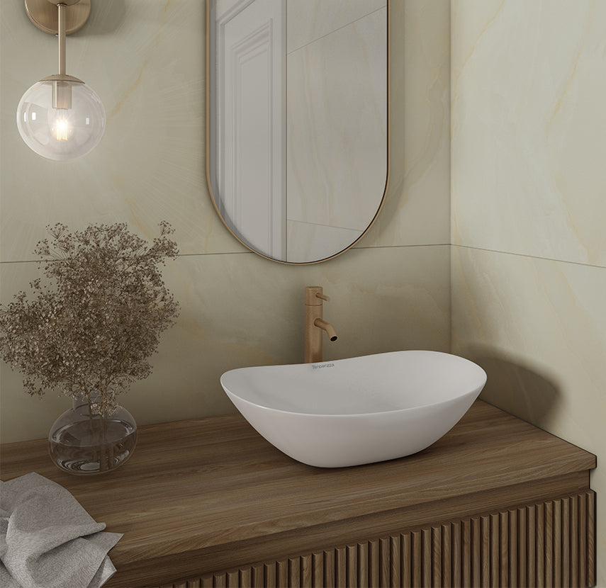 Lavabo Tendenzza Brescia Ovalin Blanco Brillante