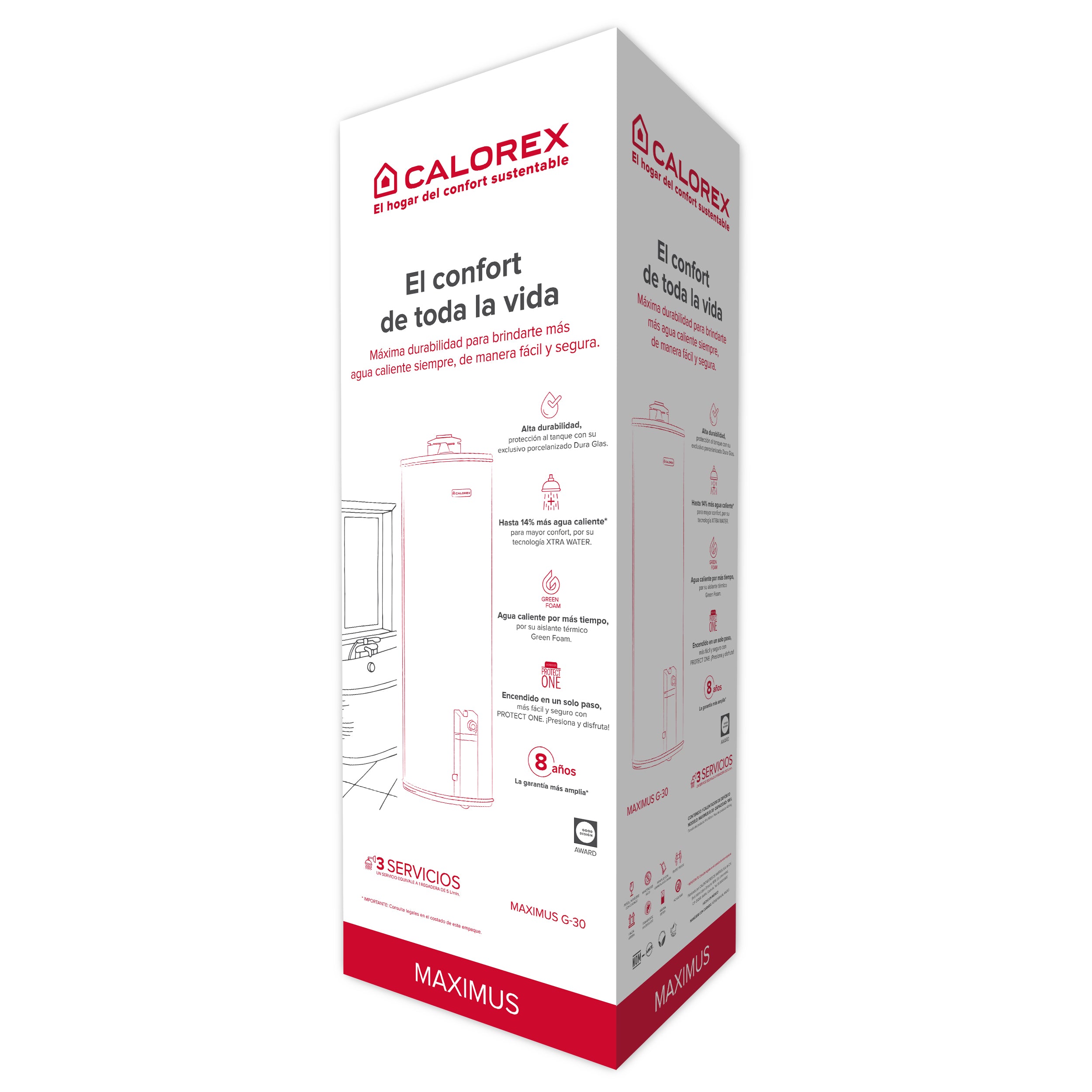 Calorex calentador G-30 Maximus Gas Natural 103 Lts Generación 2