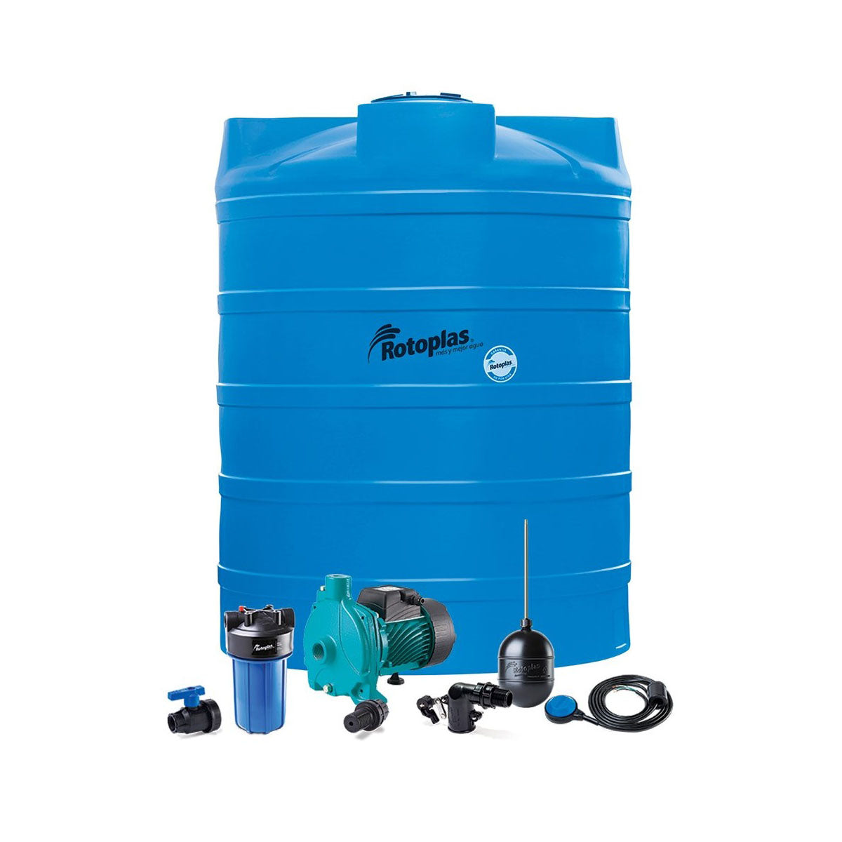 Cisterna equipada Rotoplas 510161 2.38X2.43 10,000 L
