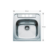 Fregadero Teka 3 perforaciones 508.533 1C (20.21) 08071132 Acero Inoxidable