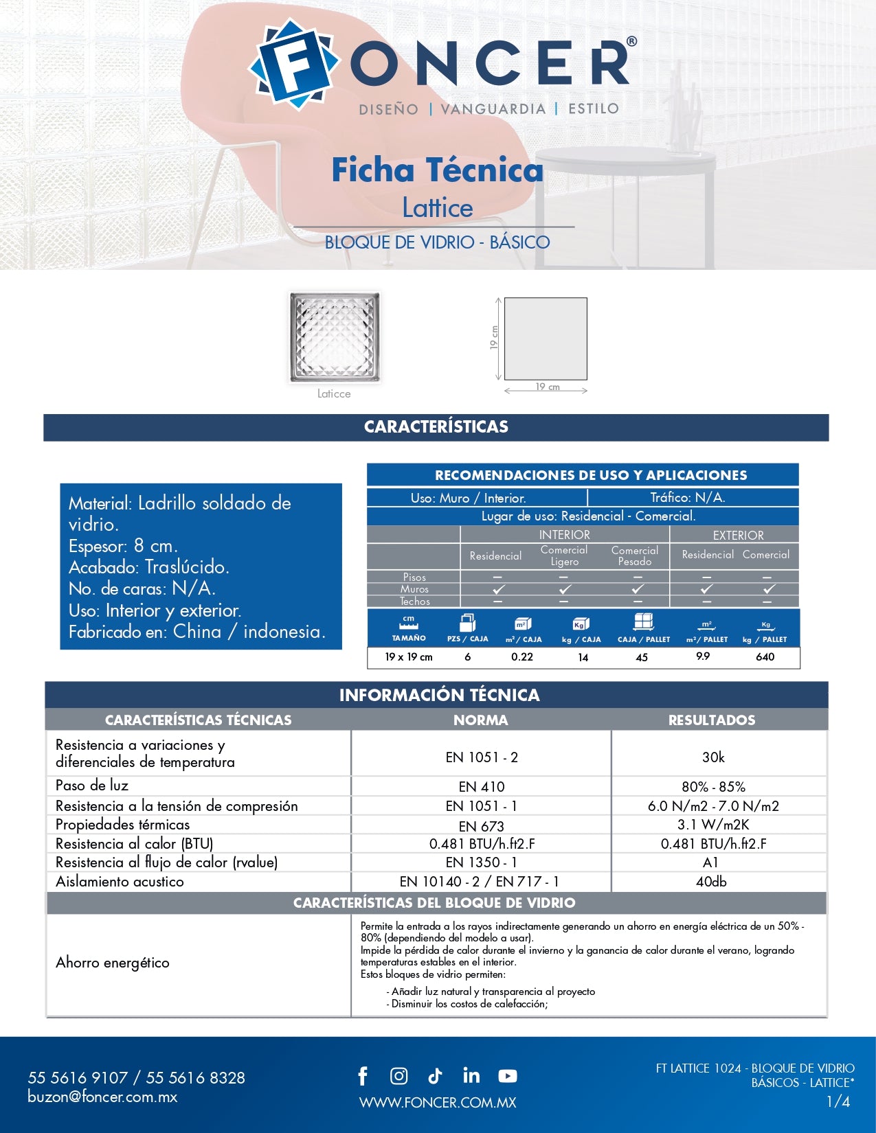 Vitroblock Foncer Lattice