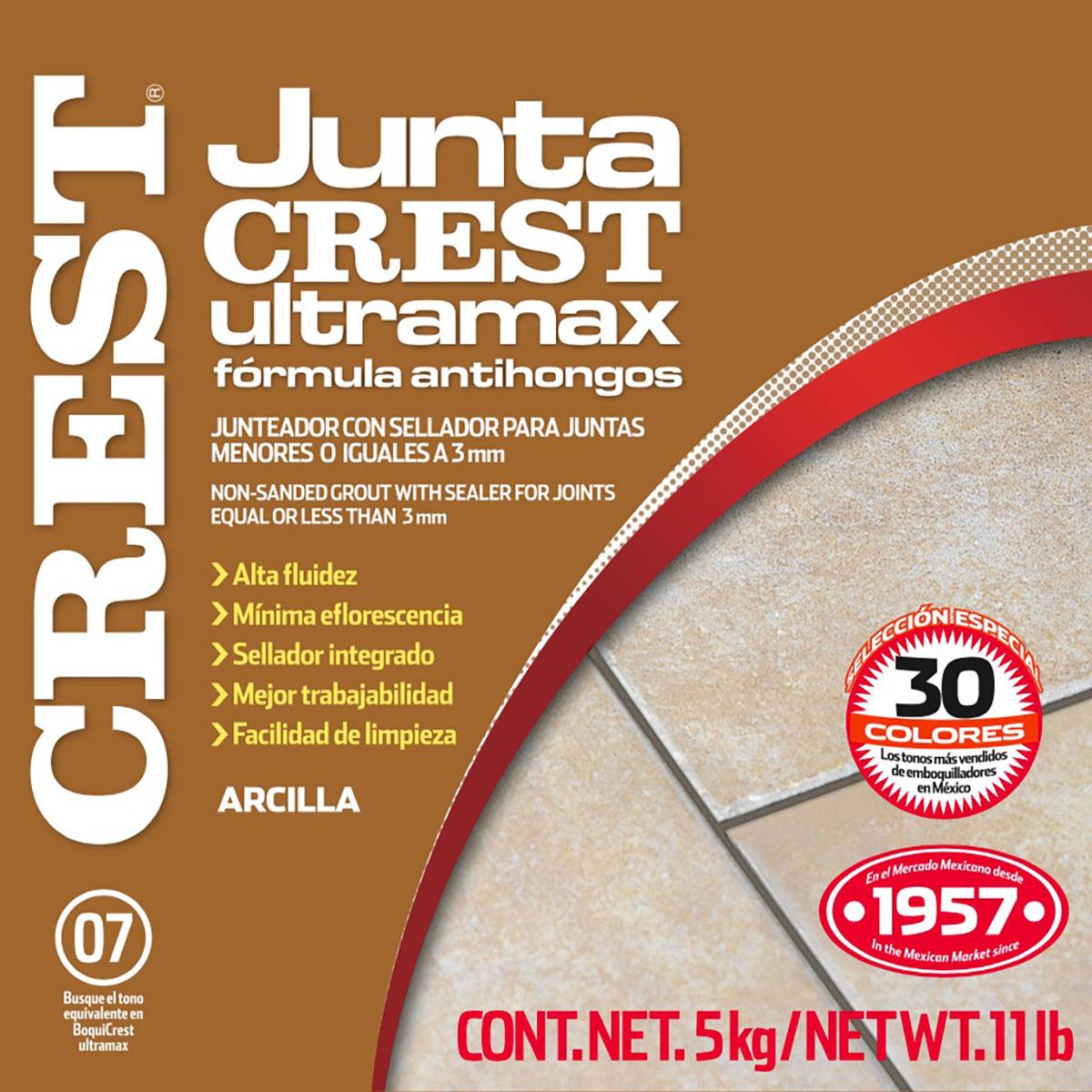 Juntacrest Ultramax Arcilla 5 Kg