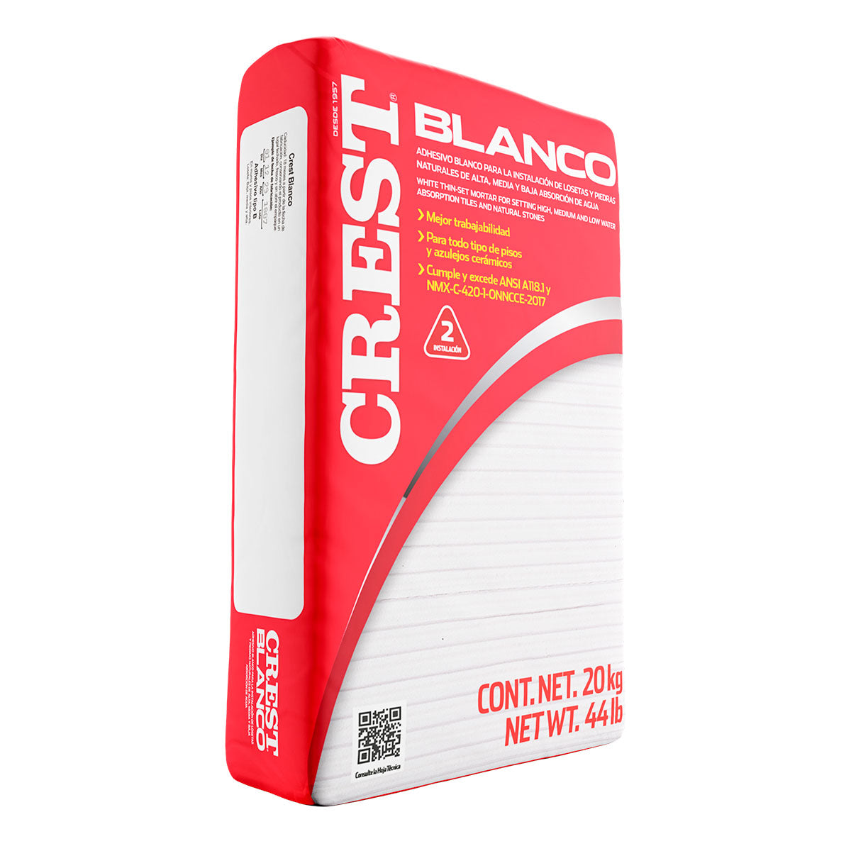 Adhesivo Crest Blanco 20 Kg