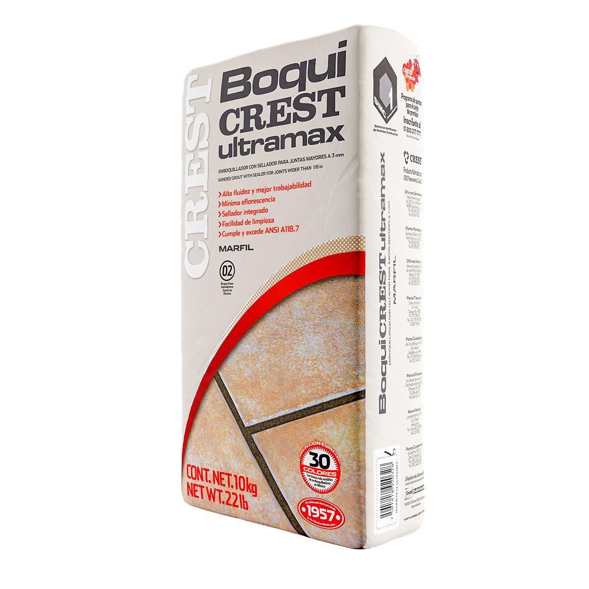 Boquicrest Ultramax Marfil 10 Kg