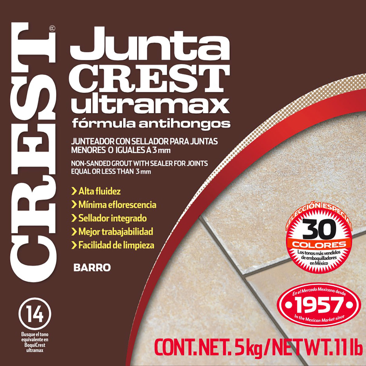Juntacrest Ultramax Barro 5 Kg