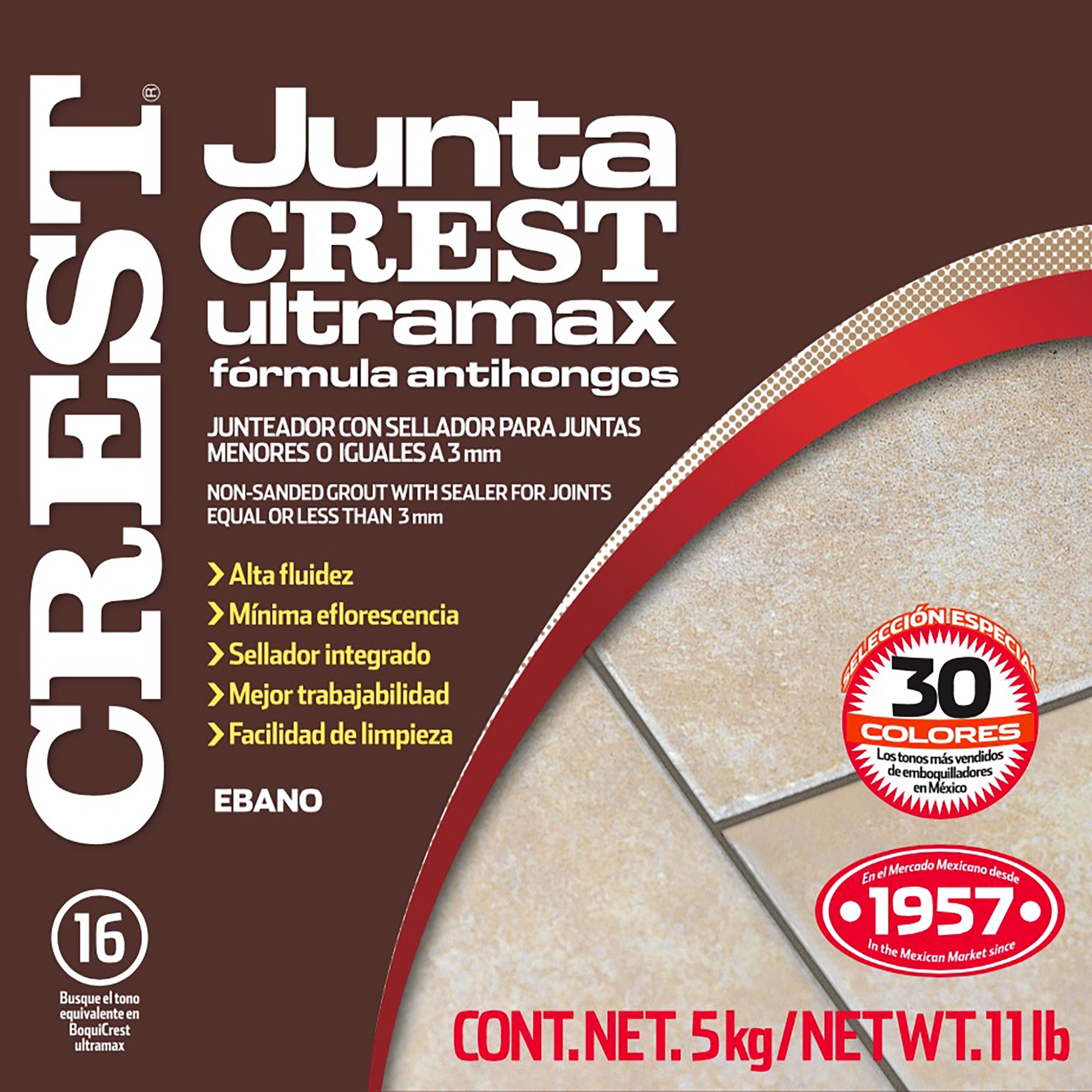 Juntacrest Ultramax Ébano 5 Kg