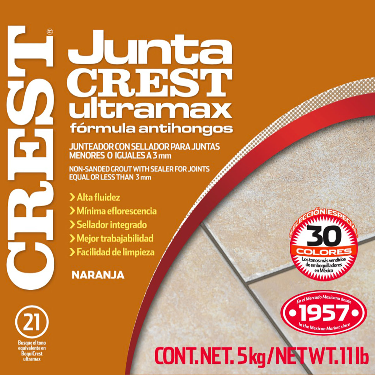 Juntacrest Ultramax Naranja 5 Kg