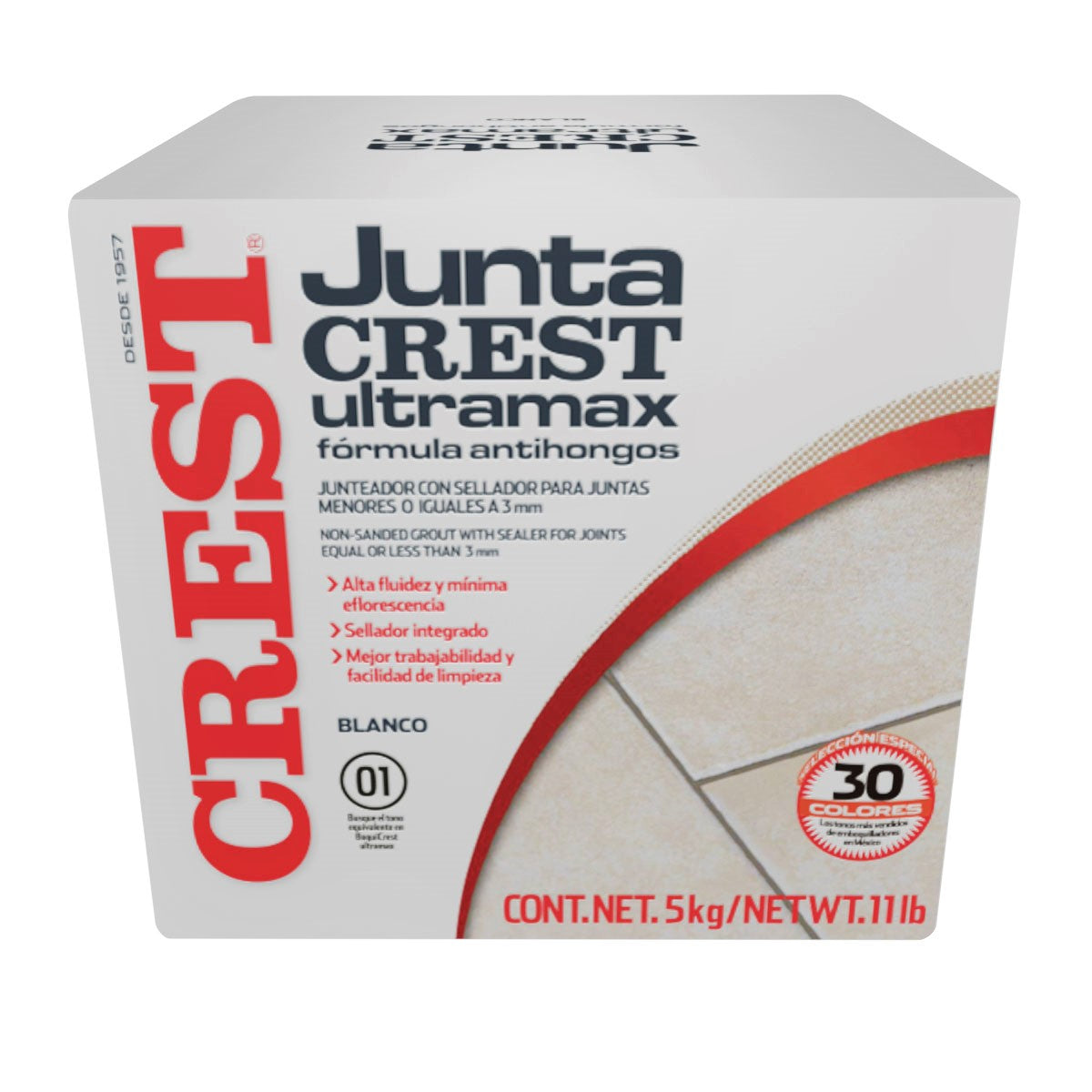 Juntacrest Ultramax Blanco 5 Kg