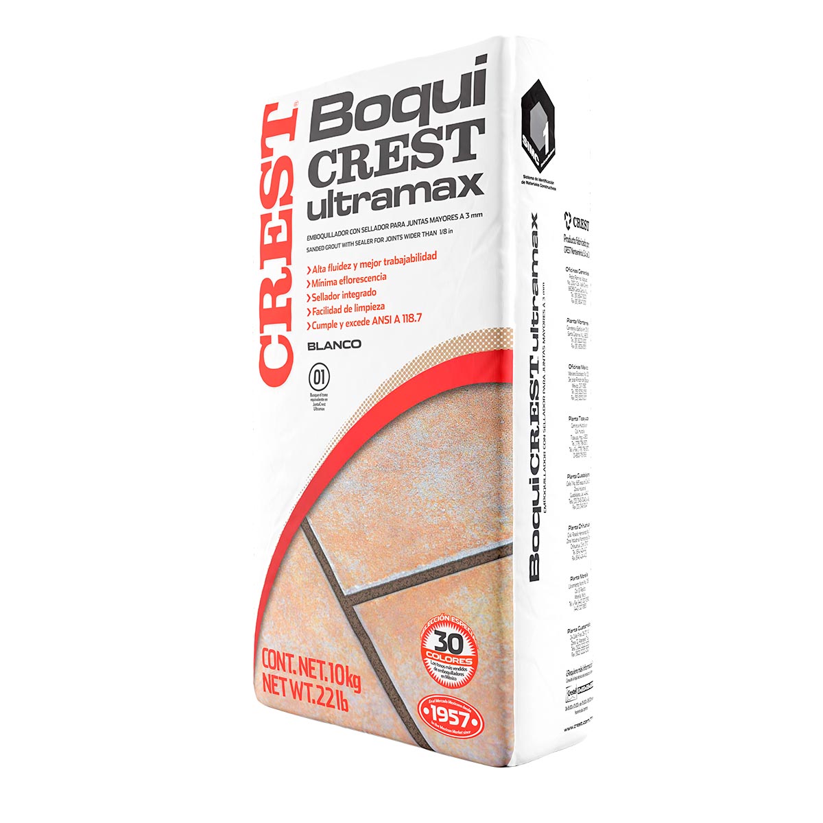 Boquicrest Ultramax Blanco 10 Kg