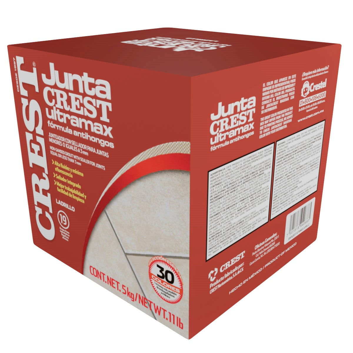 Juntacrest Ultramax Ladrillo 5 Kg