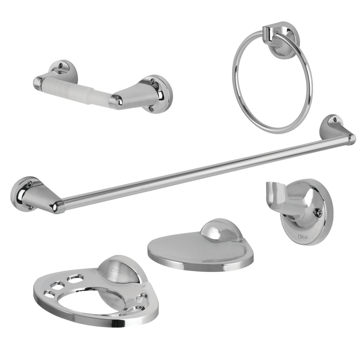 Juego de Accesorios para Baño Dica 4000TS Cromo