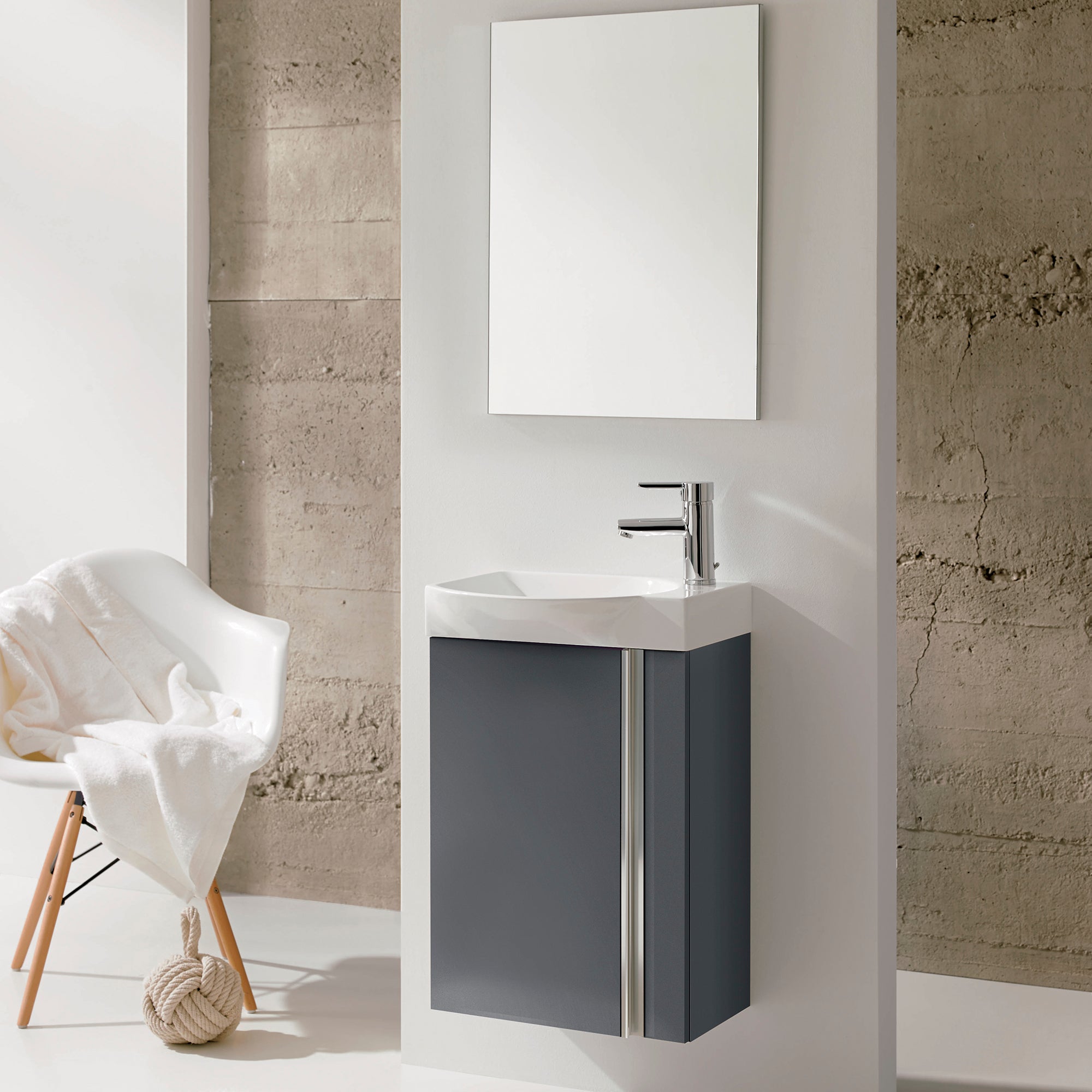 Conjunto Royomex Elegance Pack 45 Lavabo Petit Gris