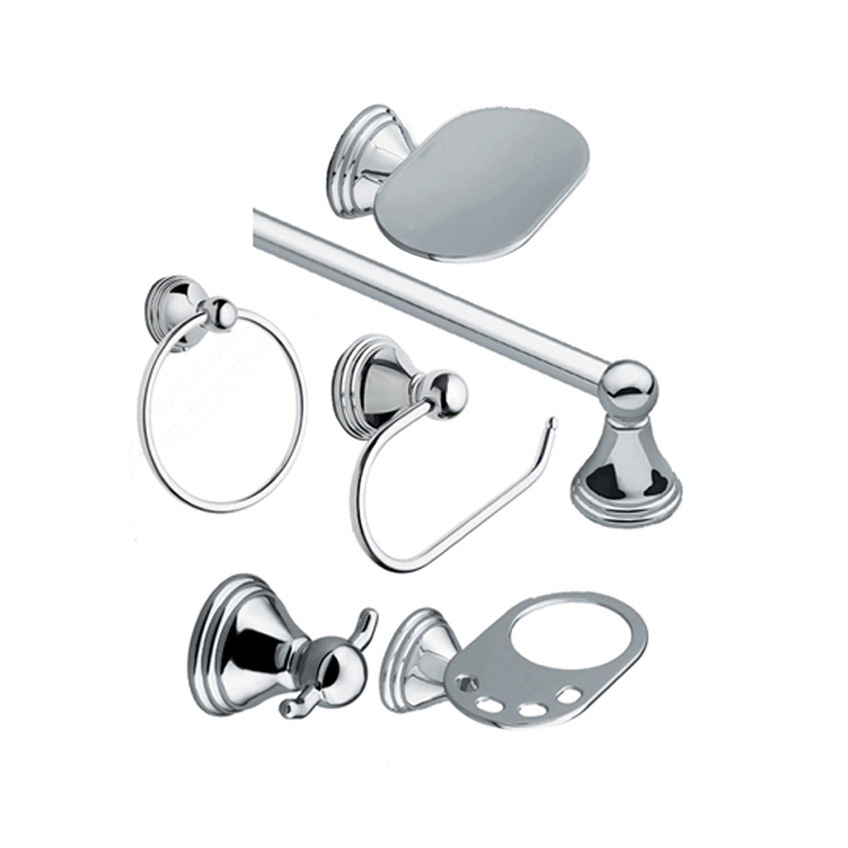 Juego de Accesorios para Baño Moen Preston KITP8406CH Cromo